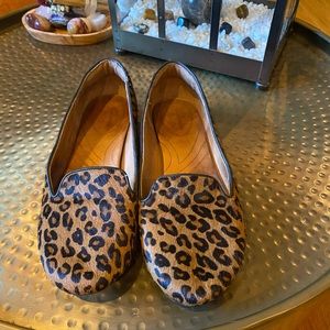 Clarks Indigo Black Tan Leopard Flats Size 11